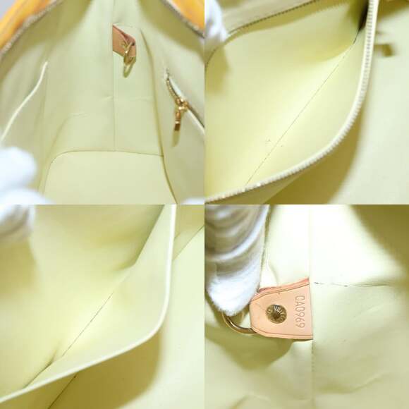 LOUIS VUITTON Monogram Vernis Houston Hand Bag Lime Yellow M91055 - Picture 12 of 12